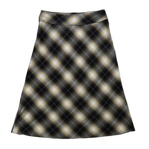 Laura Scott Womens 10 Maxi Skirt Diamond Plaid Dark Academia Preppy